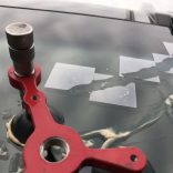 Windshield repair with cracks inside 