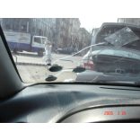 Windshield repair with cracks inside 